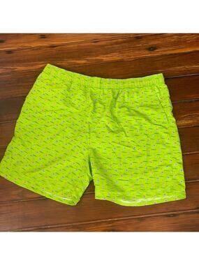 Southern Pines golf flag printed elastic waist lined swim shorts trunks sz XXL